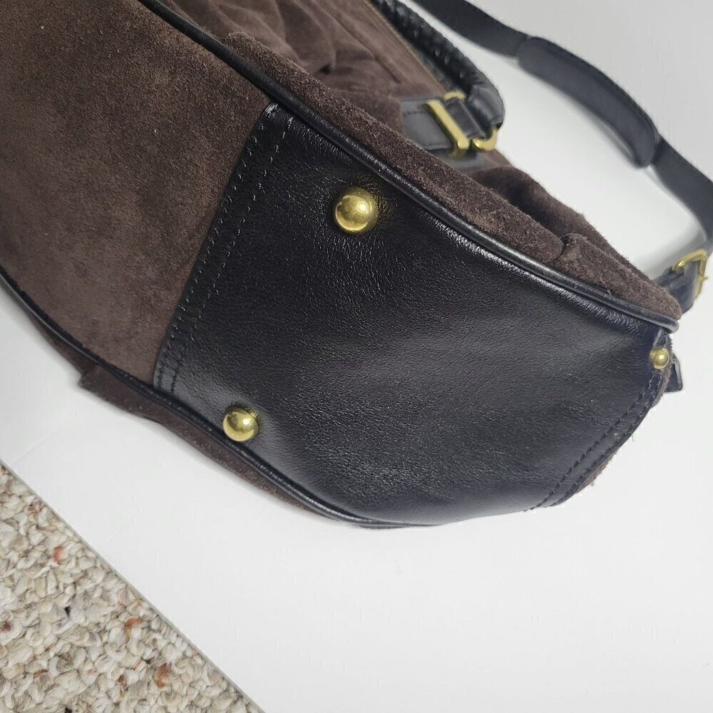Banana Republic 100% Leather Suede Shoulder Bag OS - Picture 13 of 15